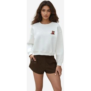 Hiccup Sweatshirt  bruin / wit