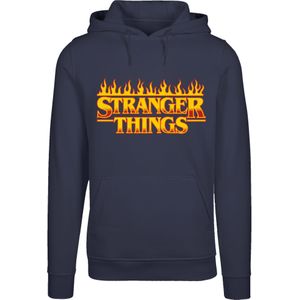 F4NT4STIC Sweatshirt 'Stranger Things Netflix TV Series'  donkerblauw / geel / oranje
