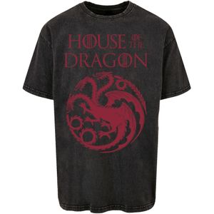 F4NT4STIC Shirt 'House Of The Dragon Targaryen Crest Logo'  donkerrood / zwart