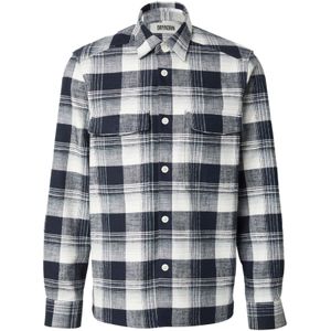 DRYKORN Overhemd 'Gunray'  marine / wit