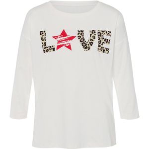 heine - Shirt - Ecru - 3/4 Mouwen - 100% Katoen