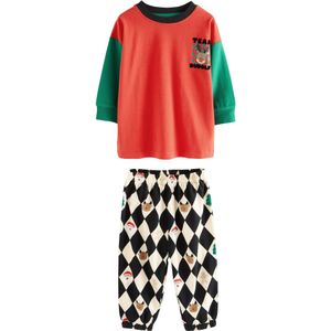 Next Nachtkledij  ecru / groen / oranjerood / zwart