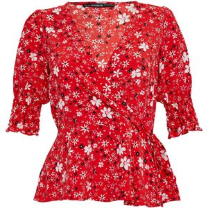 Threadbare Blouse 'Diana'  lavendel / rood / zwart / wit
