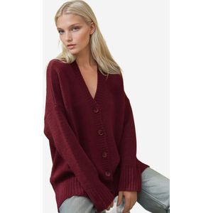 Hiccup Gebreid vest  bourgogne