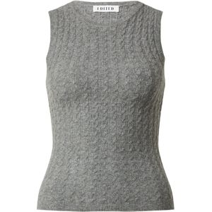 EDITED Gebreide top 'Leona'  grijs gemêleerd