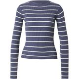 PIECES - Trui - Donkerblauw/Wit - Gestreept - Lange Mouw