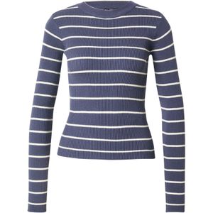 PIECES - Trui - Donkerblauw/Wit - Gestreept - Lange Mouw