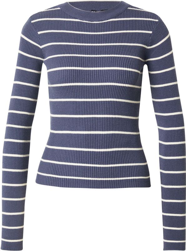 PIECES - Trui - Donkerblauw/Wit - Gestreept - Lange Mouw