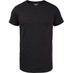 !Solid Shirt 'Longo'  zwart / wit