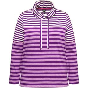 Ulla Popken Sweatshirt  pruim / orchidee / wit