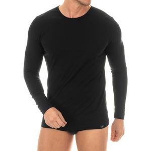 zd ZERO DEFECTS Onderhemd 'Long-Sleeved T-Shirt Egyptian Cotton'  zwart