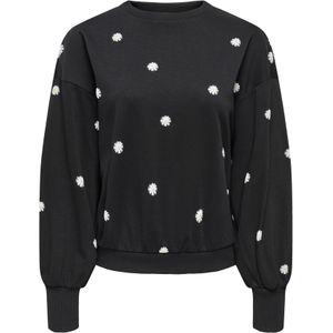 ONLY Sweatshirt 'ONLBROOKE'  geel / zwart / wit