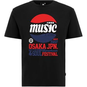 Oldskull Shirt 'Asian Osaka Music'  navy / rood / zwart / wit
