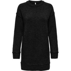 Only - ONLHAZEL LS O-NECK DRESS BF KNT - Midi-jurk - Zwart