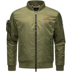 STONE HARBOUR Tussenjas 'Berkoo'  olijfgroen / donkeroranje