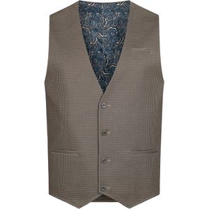 JEFF Gilet 'JFChris'  lichtbeige / donkergroen / wit