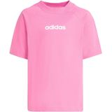 adidas - LK LIN TEE 160 - T-shirt - Pink Fusion/White - 100% Katoen