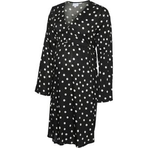 Mlloliva - Zwangerschapsjurk - V-Hals - Lange Mouwen - Knoopsluiting