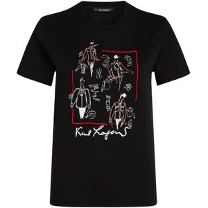 Karl Lagerfeld Shirt  rood / zwart / wit