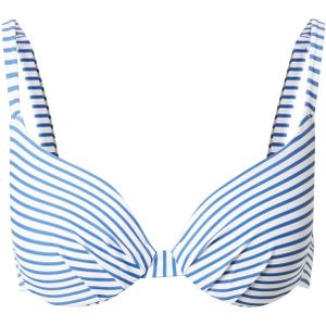 NATURANA Bikinitop  blauw / wit