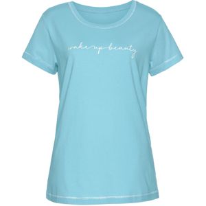 VIVANCE Slaapshirt  lichtblauw / wit