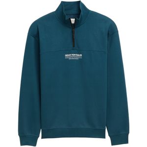 TOM TAILOR DENIM Sweatshirt  petrol / wit