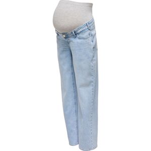 Zwangerschapsbroeken - Wide Fit Jeans - Blauw - Katoen - Elastische Tailleband