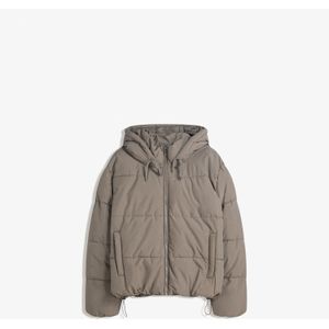 Bershka - Gewatteerde Jas - Beige - Tussenjas