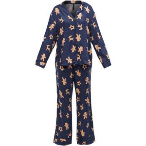 Hunkemöller Pyjama 'Ginger'  sand / navy / pink / wit
