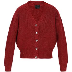 DreiMaster Klassik Gebreid vest  donkerrood