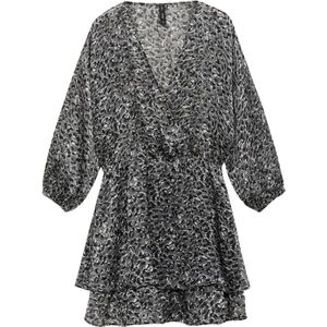 MANGO Jurk  zwart / zwart gemêleerd / wit