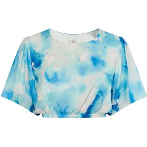 IZIA Blouse  blauw / wit