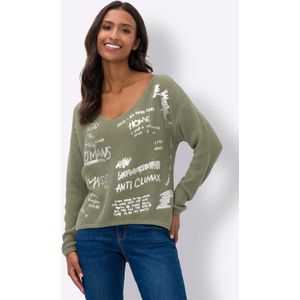 Gebreide Trui - Meerkleurig - 100% Katoen - Zonder Sluiting