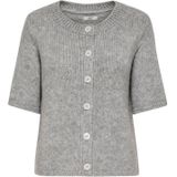 JDY - JDYLINEA - Gebreid Vest - Grijs Gemêleerd