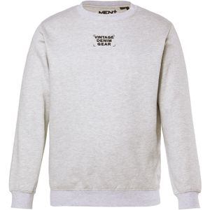 Men Plus Sweatshirt  grijs gemêleerd / zwart