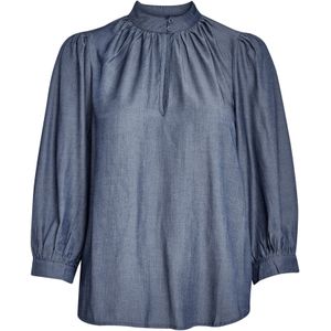 minus Blouse 'Kelsy'  donkerblauw