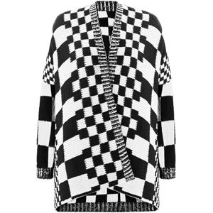 Imily Bela Gebreid vest  zwart / wit