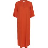Kaffe - Milia - Jurk - Oranje - 3/4 Lengte - Losse Pasvorm