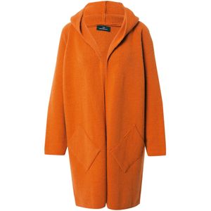 Zwillingsherz Gebreide mantel 'Annabell'  donkeroranje