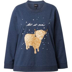 Ulla Popken Sweatshirt  blauw / donkerblauw