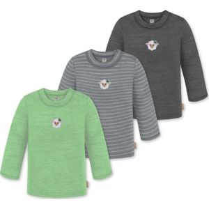 normani Shirt 'Taupo'  grijs / antraciet / lichtgrijs / lichtgroen