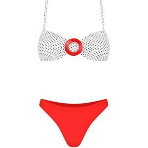 C&City Bikini  donkerblauw / rood / wit
