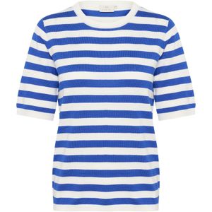 Kaffe Trui  blauw / wit
