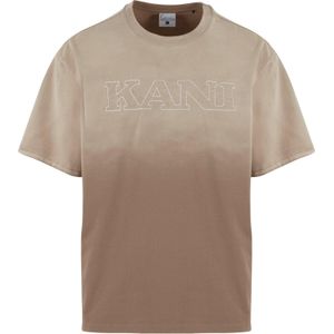Karl Kani Shirt  donkerbeige / taupe / wit