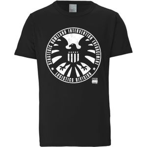 LOGOSHIRT Shirt  zwart / wit