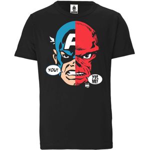 Logoshirt T-Shirt Captain America And Red Skull Faces