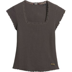 Superdry - Essential - T-shirt - Dames - Slim Fit - Vierkante Hals