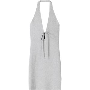 Bershka Gebreide jurk  zilver