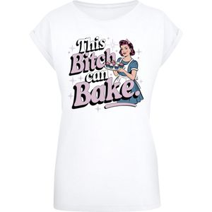 F4NT4STIC Shirt 'Vintage Pin Up Bäckerin'  gemengde kleuren / wit