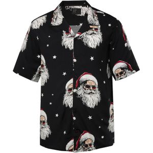 JP1880 - Overhemd - Rood / Zwart / Natuurwit - Kerstdesign